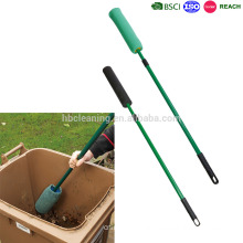 Wheelie Bin Brush with telescopic handle, long handle soft microfiber brush